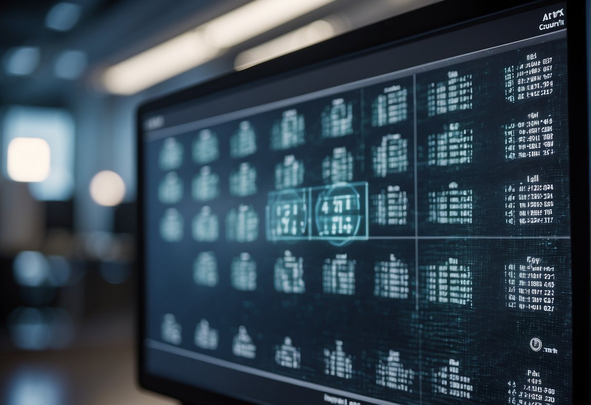 A computer screen displaying a list of frequently asked questions about data erasure, surrounded by security locks and a key symbol