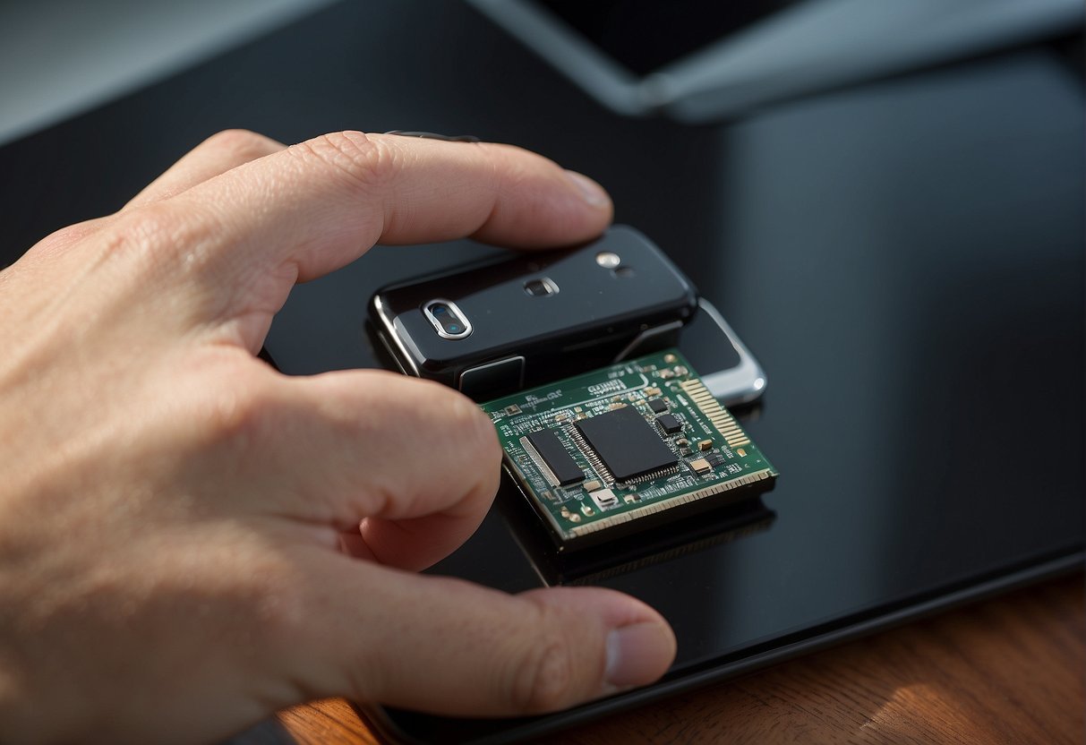 A wearable device being wiped clean with a digital eraser, ensuring user privacy