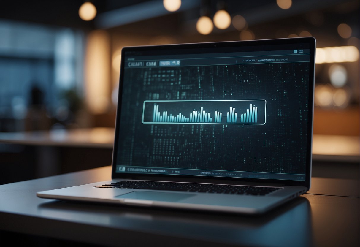 A computer screen displaying a progress bar as data is securely erased. A padlock icon symbolizes customer trust