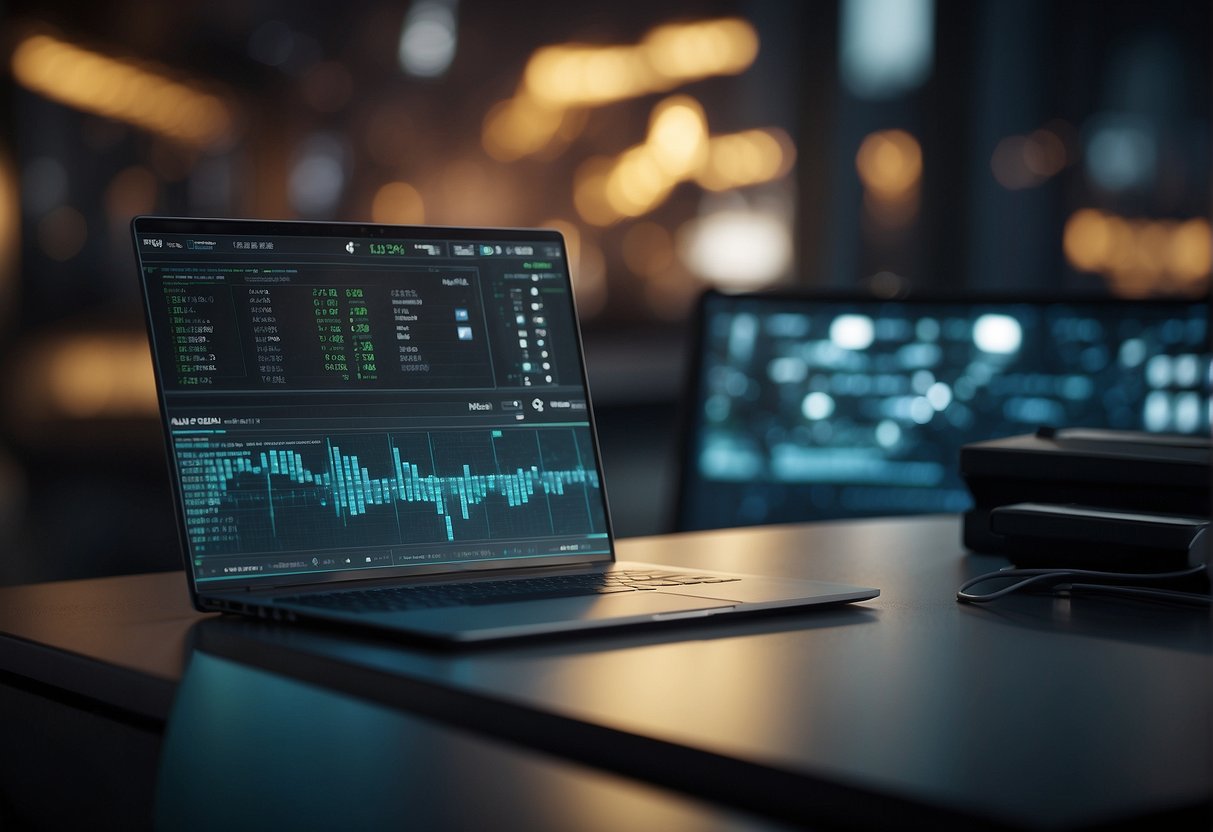 A computer screen displaying a progress bar for data erasure, with a lock icon symbolizing customer trust in the background