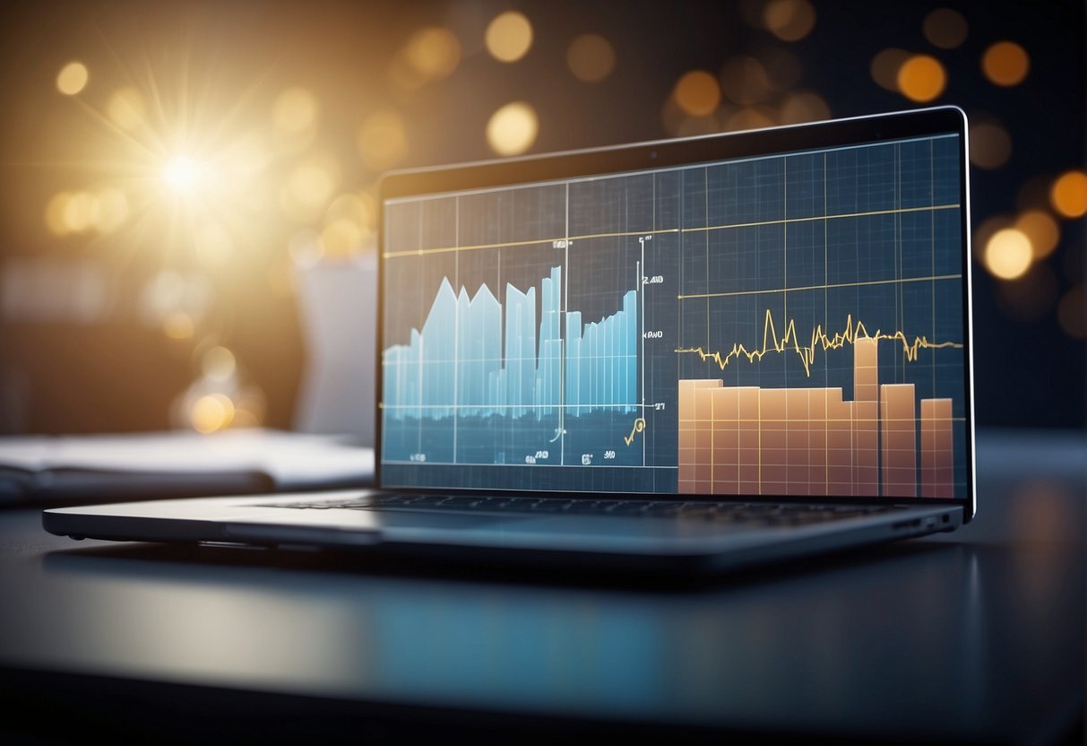 A graph showing revenue growth over time, with data erasure tools integrated into media and entertainment platforms
