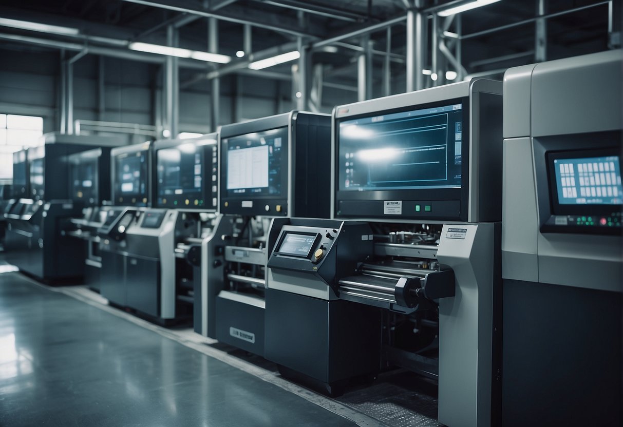 Machines erasing data from manufacturing equipment, with security measures in place