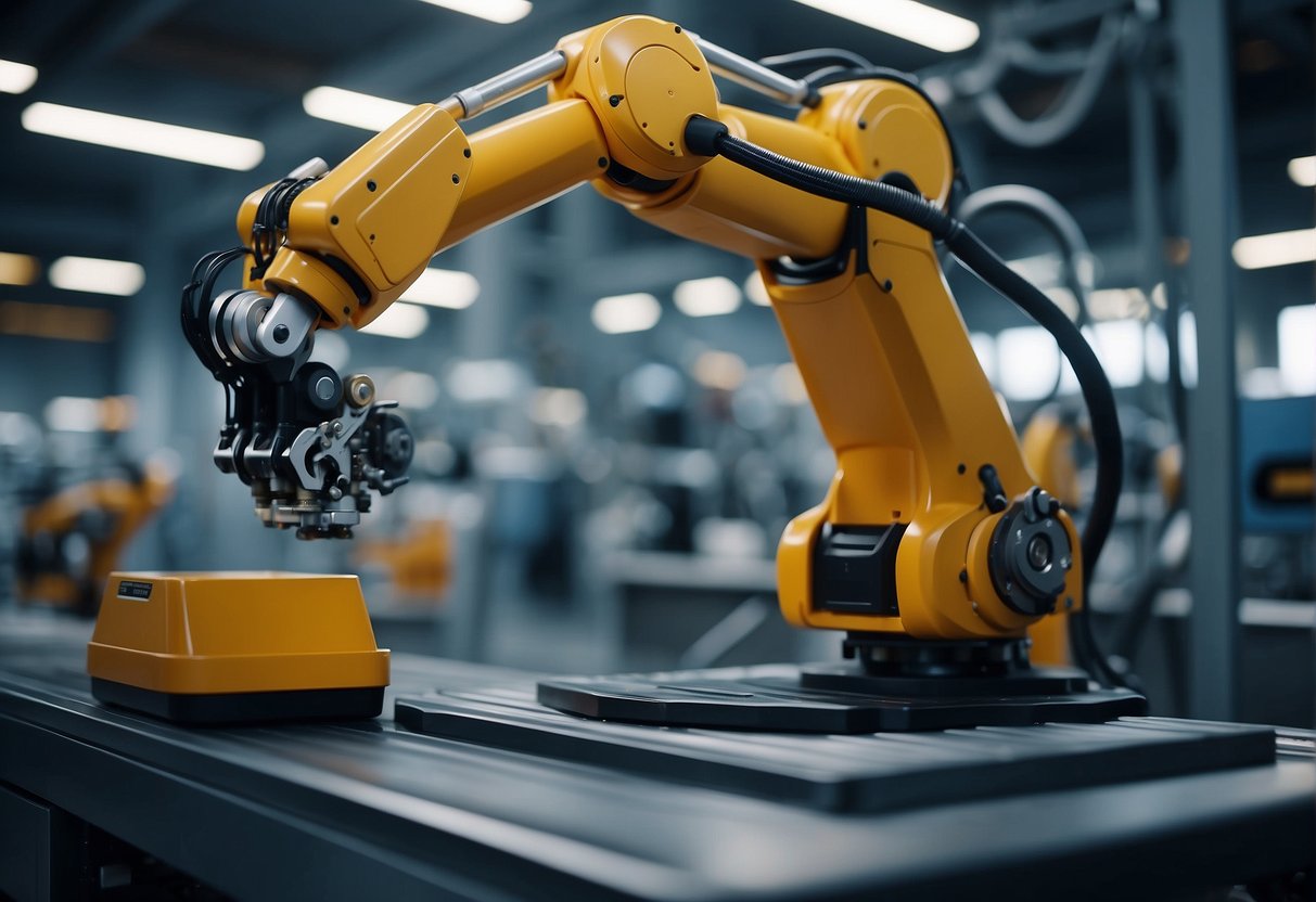 Robotic arms erase sensitive data from manufacturing equipment, ensuring product security. AI and machine learning algorithms monitor and optimize the erasure process