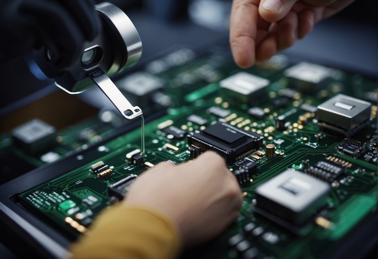 Sensitive data being transferred between devices, then erased from storage. Manufacturing equipment ensuring product security