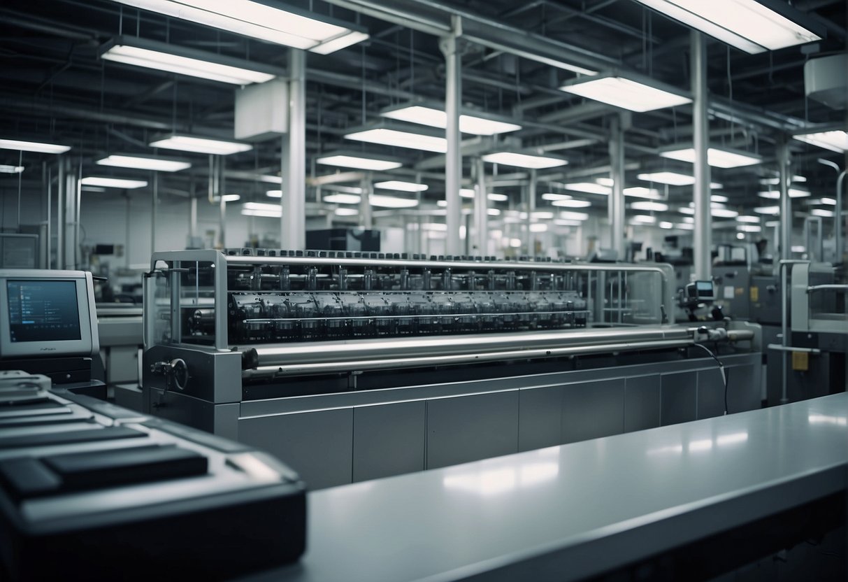 A manufacturing plant with data erasure procedures in place, secure product storage, and intellectual property protection measures