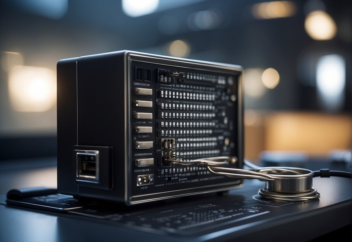 A secure data erasure process in action, with digital devices being wiped clean to ensure compliance and minimize risk