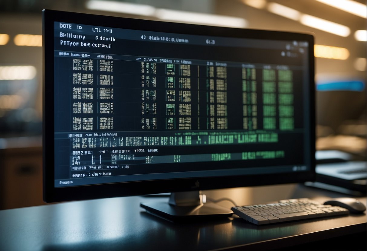 A computer screen displaying a data erasure progress bar, surrounded by various data storage devices being securely wiped clean