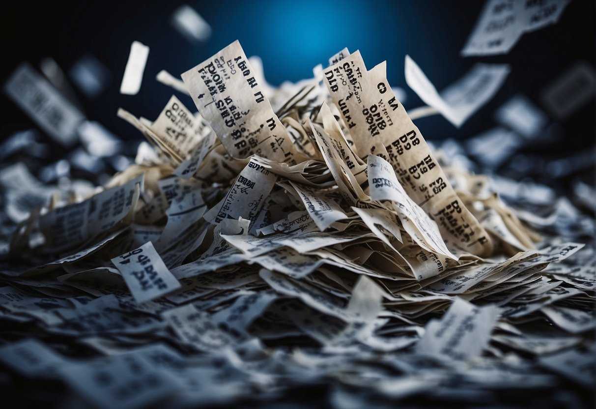 Data erasure impacts data integrity. A computer screen shows corrupted files. A shredder destroys paper documents