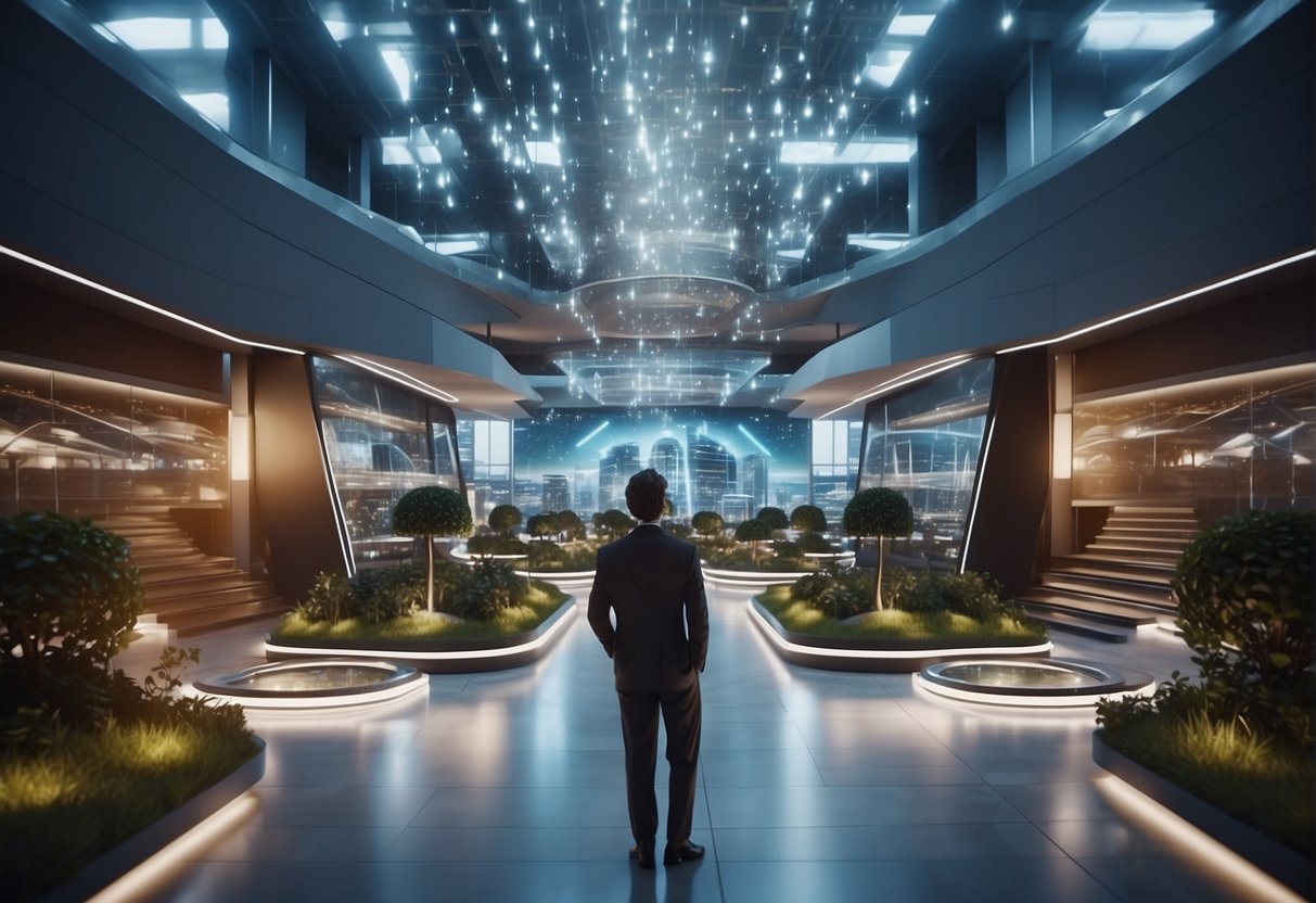 A futuristic virtual world with data erasure technology integrated into virtual and augmented reality applications