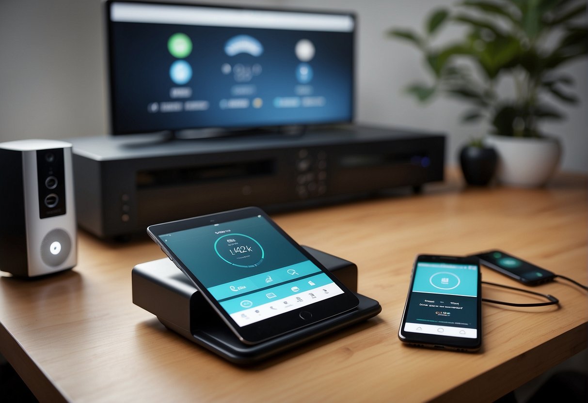 Smart home devices being wiped clean with a data erasure tool, ensuring consumer privacy protection