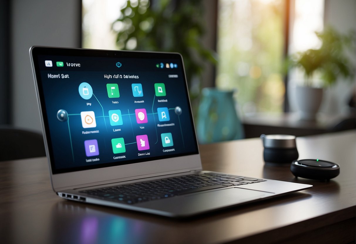 Smart home devices being wiped clean of data. A secure lock protecting consumer privacy