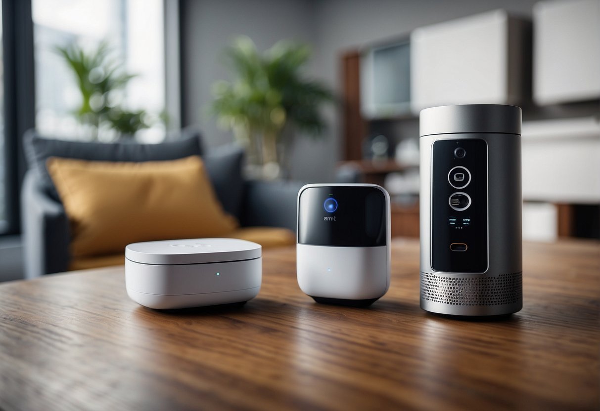 Smart home devices being wiped clean with a data erasure tool, symbolizing future directions and innovation in protecting consumer privacy