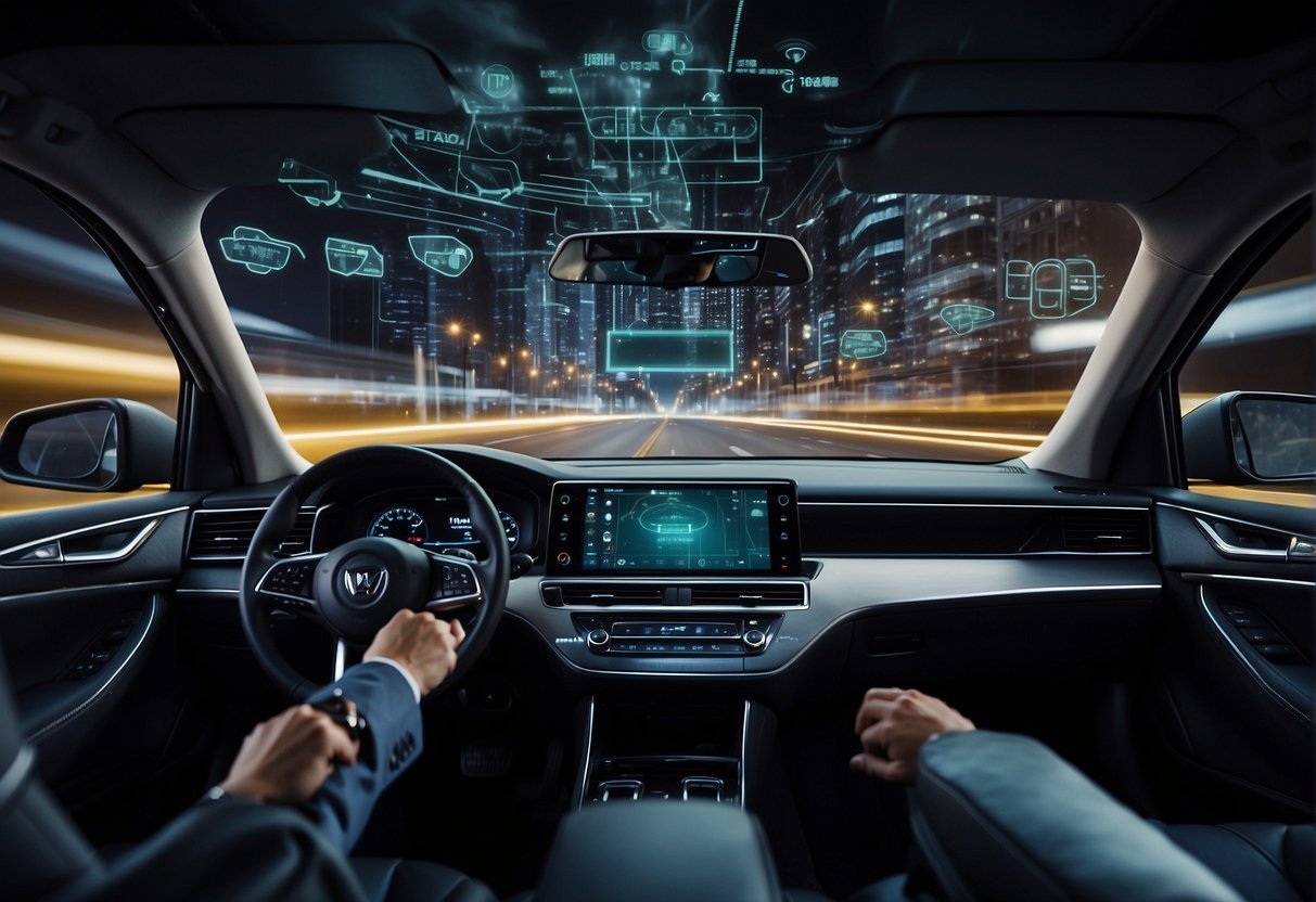 An autonomous vehicle's data erasure process is depicted, showcasing cybersecurity measures to ensure driver privacy