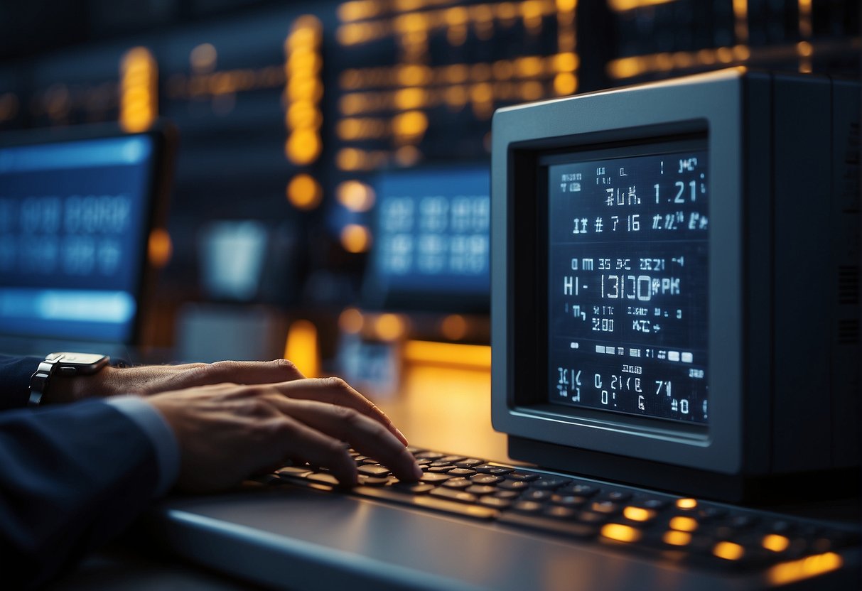 A secure lock being placed on a computer server while a digital countdown timer shows data being erased, symbolizing reduced cyber insurance costs