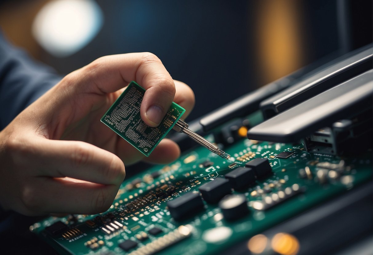 A secure data erasure process in action, wiping clean electronic devices to ensure FERPA compliance