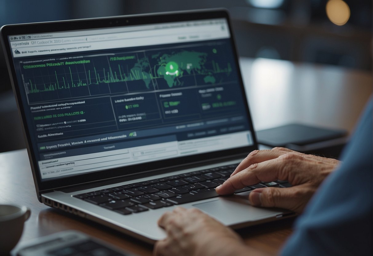 A computer screen displaying a vulnerability assessment report, with a hand holding a data erasure tool and a network diagram in the background