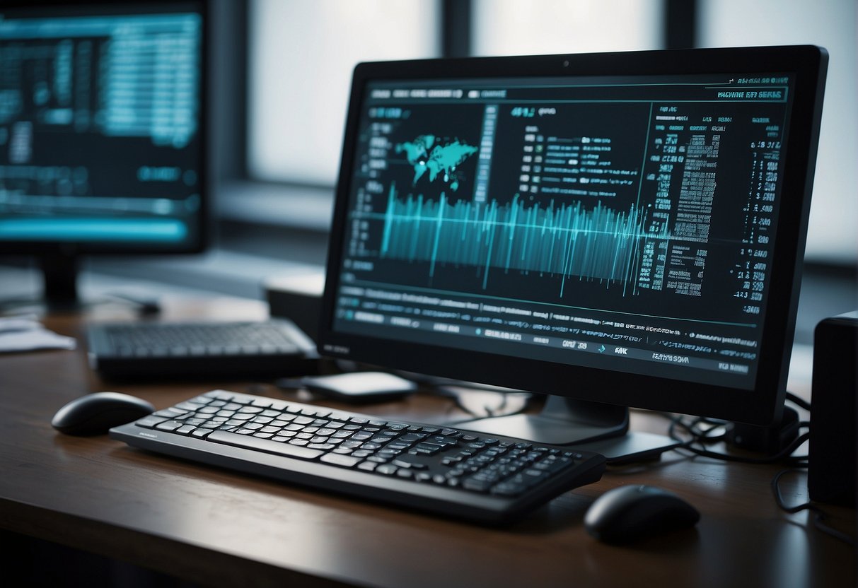 A computer screen displaying a data erasure process with hacking tools and testing software in the background