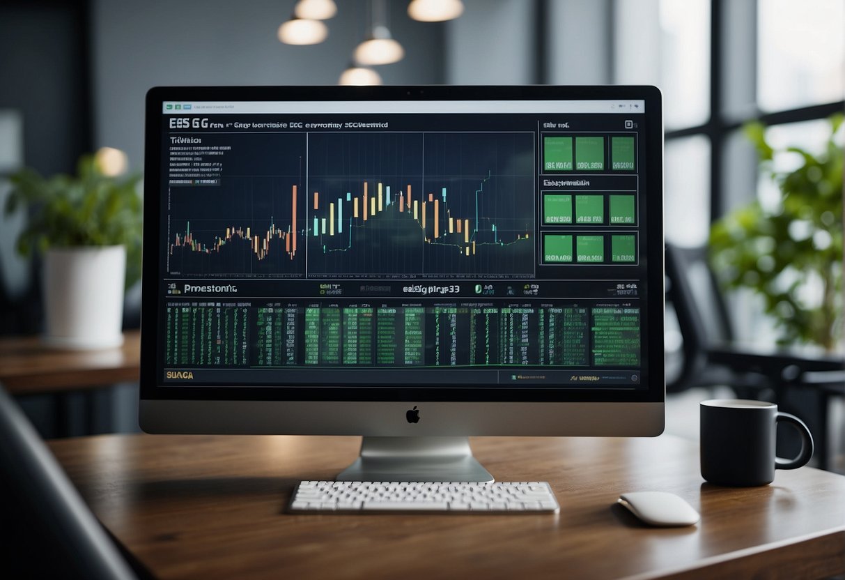 A computer screen displaying ESG reporting with data deletion process