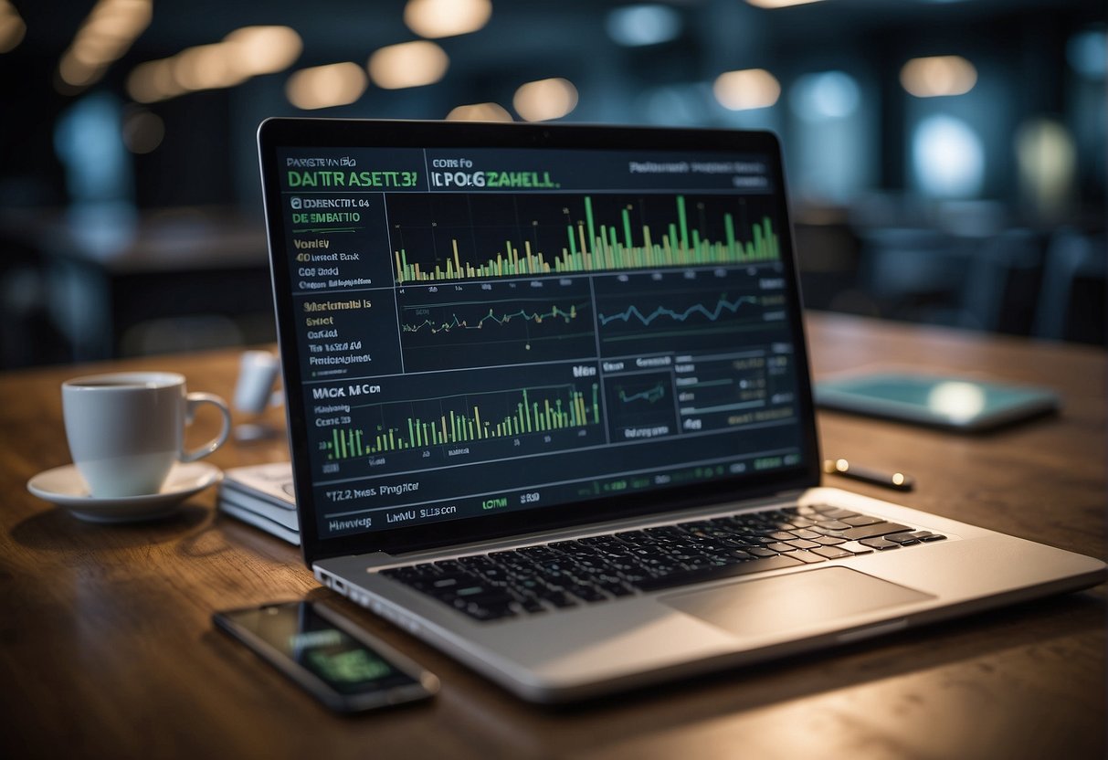 A dataslet is shown as the central focus, surrounded by ESG-related elements like sustainability reports and data points