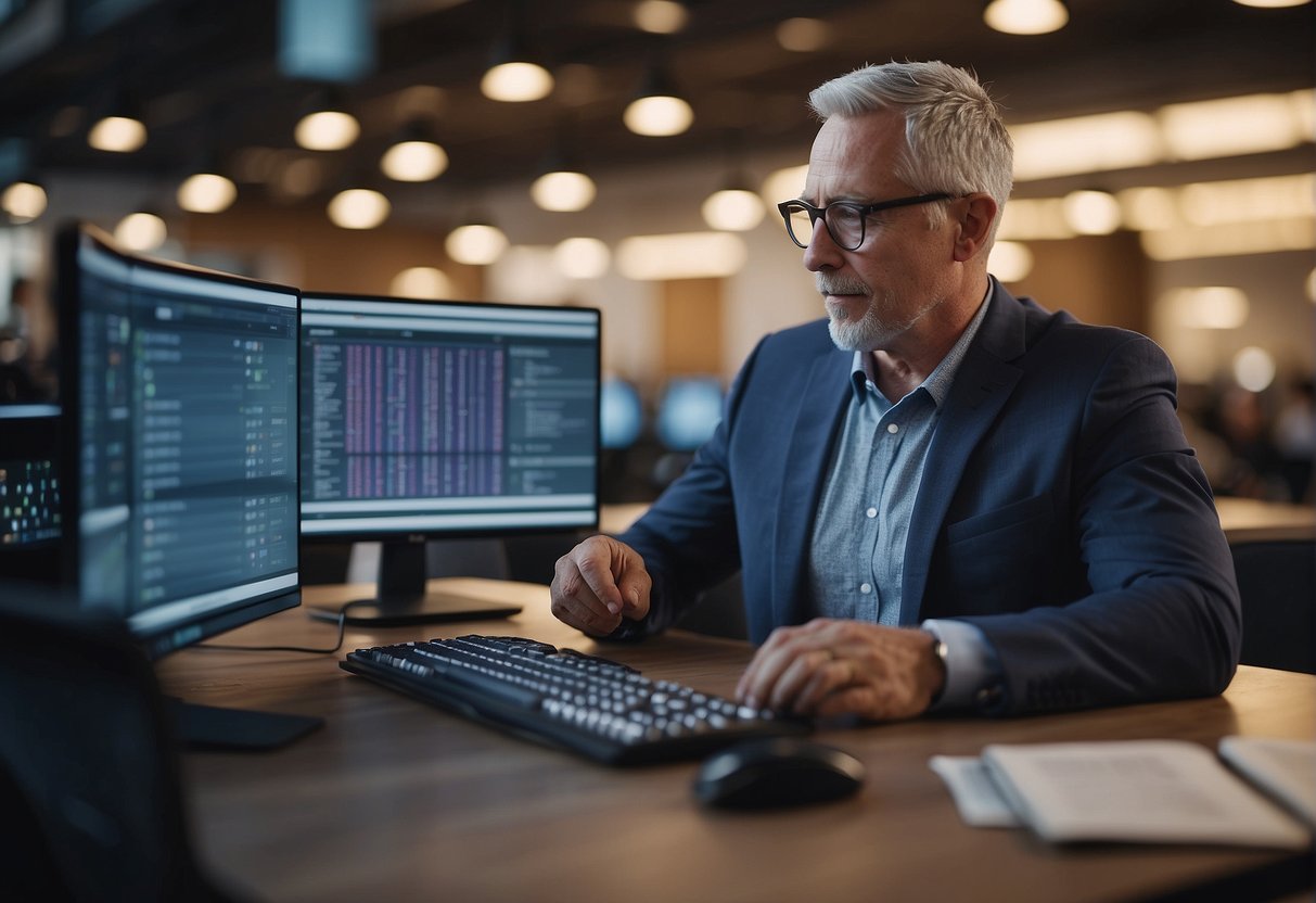 A business owner comparing software options for cost-effectiveness and return on investment