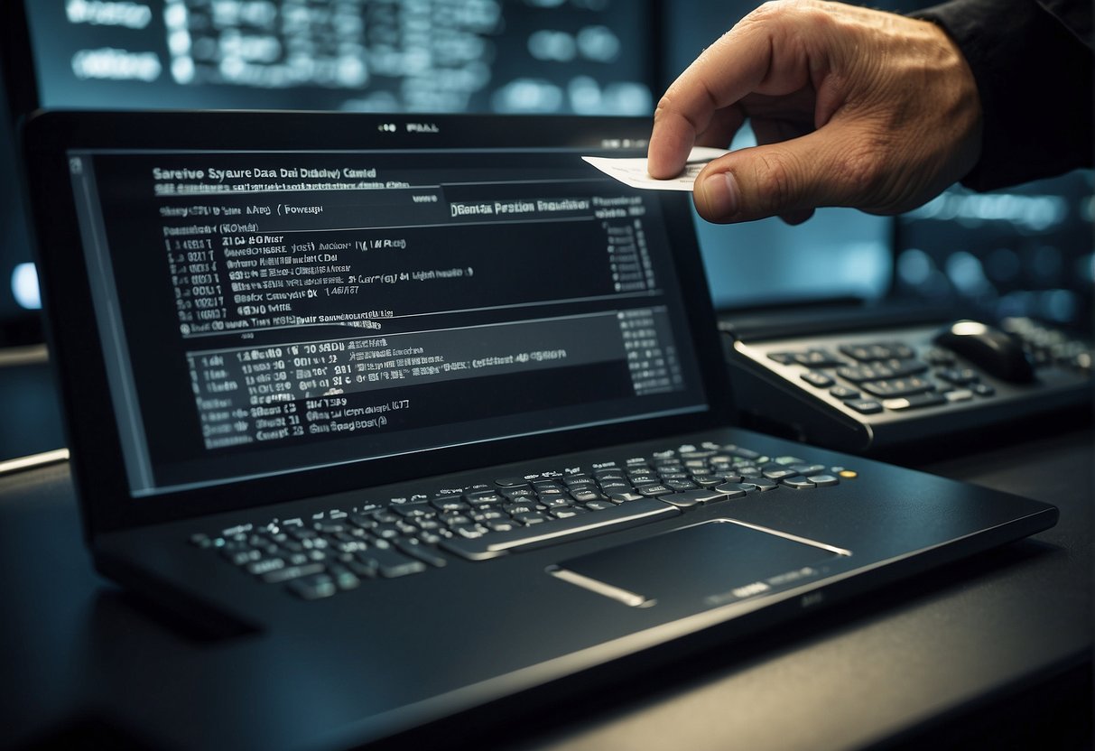 A secure data destruction guide being handled, with emphasis on safety measures