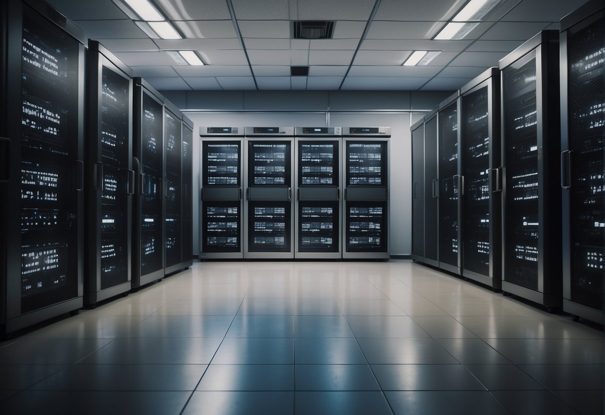 A secure room with servers being wiped clean, labeled "Change Control" and "Data Erasure Critical for IT Asset Disposition (ITAD)."