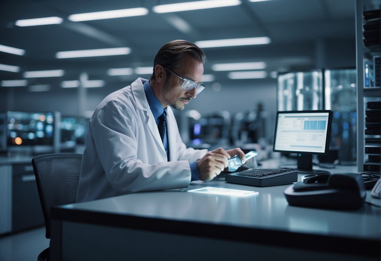 A researcher distinguishes between data deletion and data storage in a laboratory setting