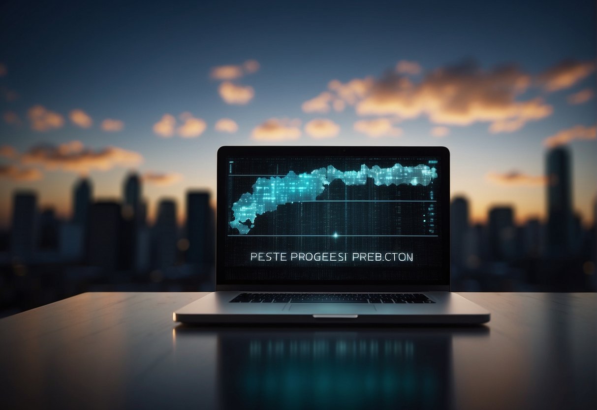 A computer screen displaying a progress bar for data deletion, with a cloud icon representing digital transformation in the background