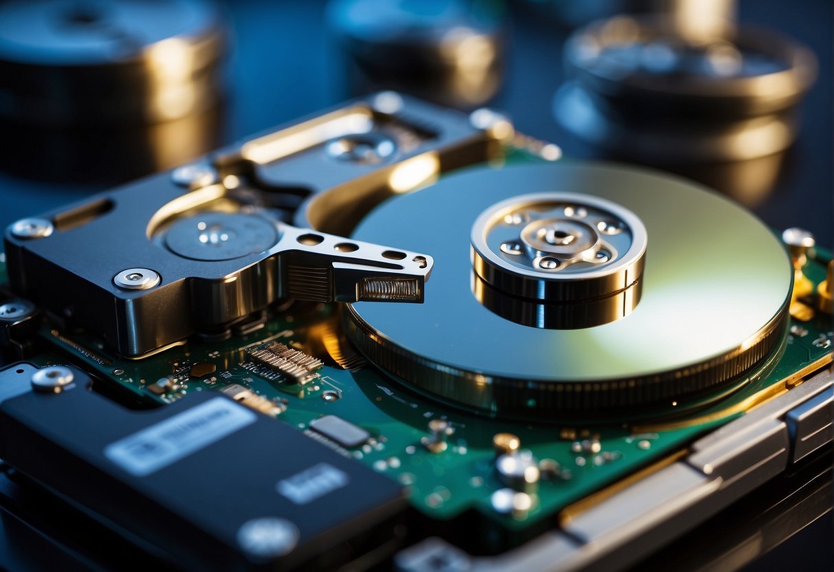 A computer hard drive being wiped clean, symbolizing innovation and digital transformation