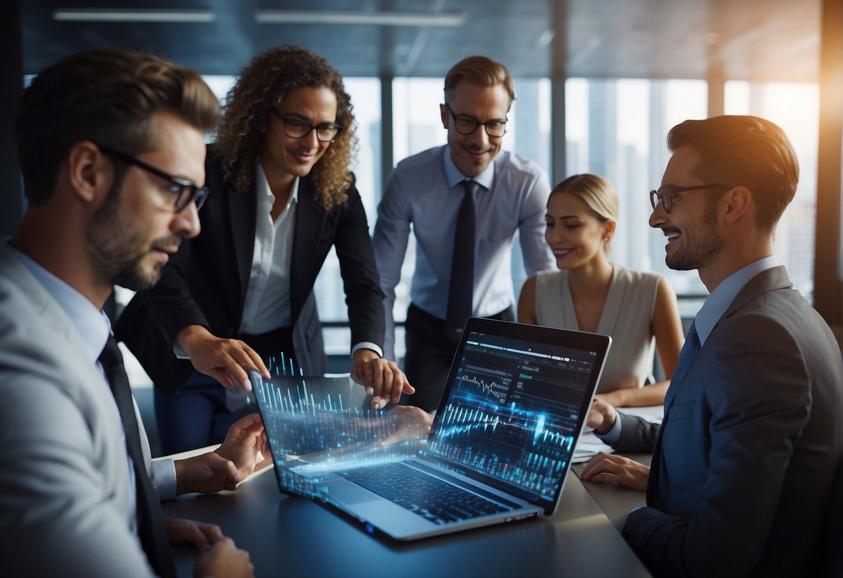 A diverse group of people working together to securely delete data, representing the intersection of expertise and culture in data erasure for digital transformation