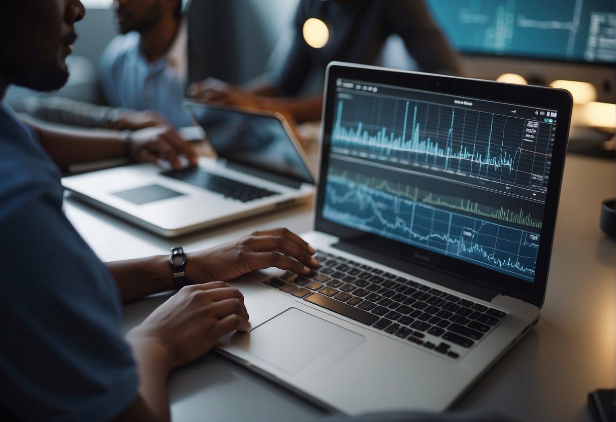 A group of diverse individuals engaging in data erasure activities, promoting CSR initiatives through responsible data management