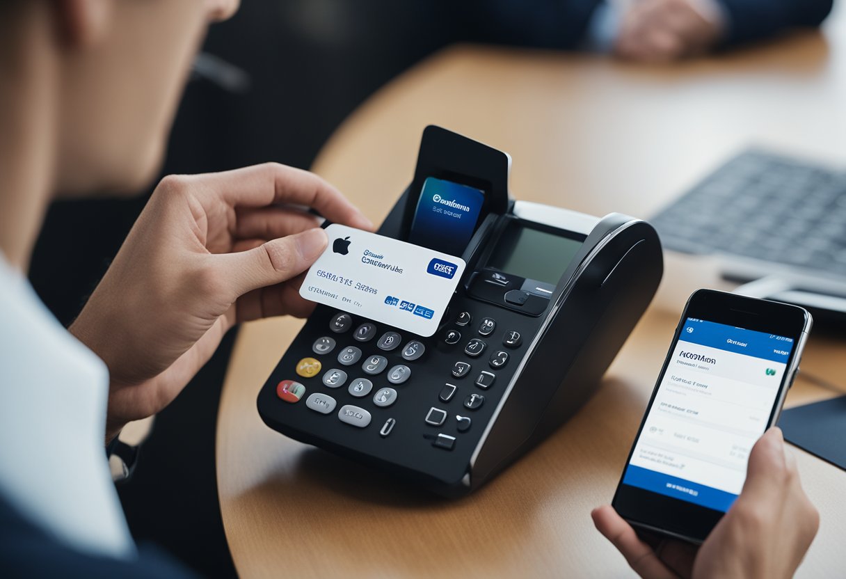 A customer service representative assists a client with their Goldman Sachs Apple Card over the phone