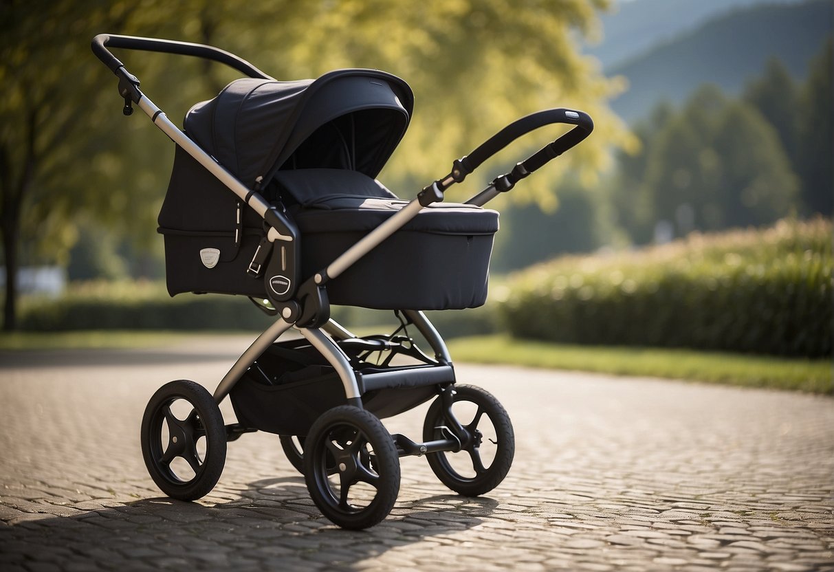 A pushchair with adjustable recline and a secure harness. It should have a sunshade and a spacious storage basket. The wheels should be sturdy and suitable for different terrains