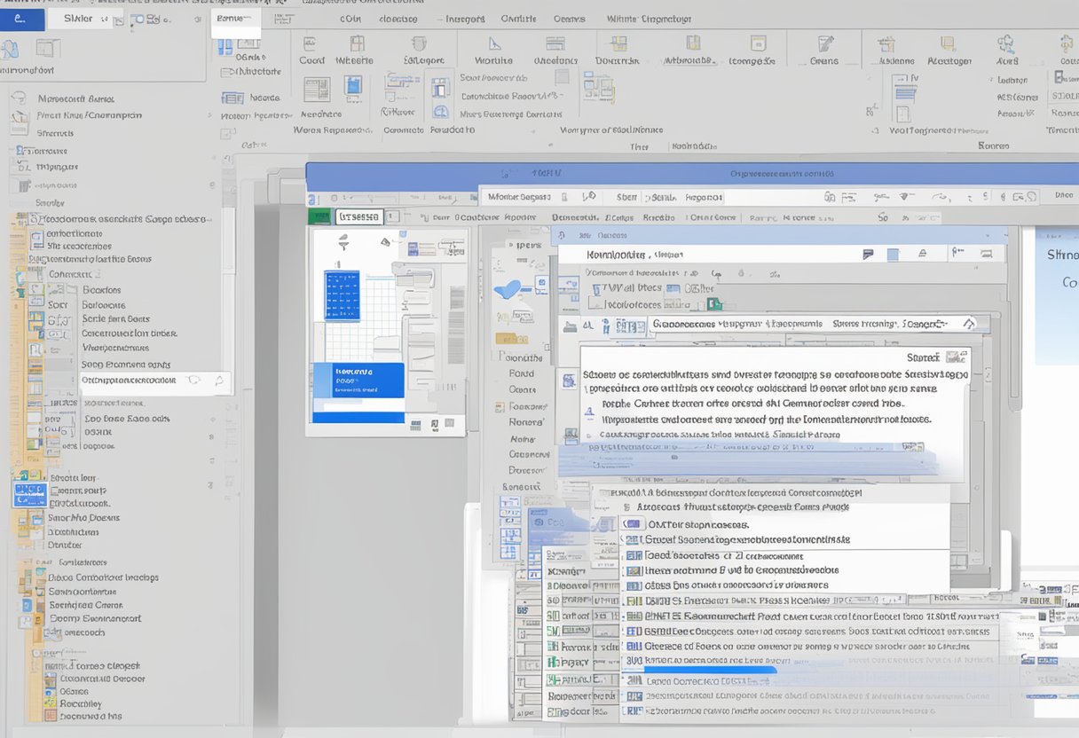 A computer screen displaying Microsoft Word with the comment sidebar open, and a cursor clicking on the "Show Comments" button to hide the comments