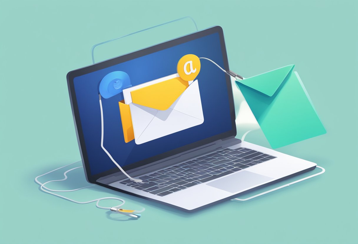 A computer screen with an open email program showing a zip file being dragged and dropped into the email attachment section