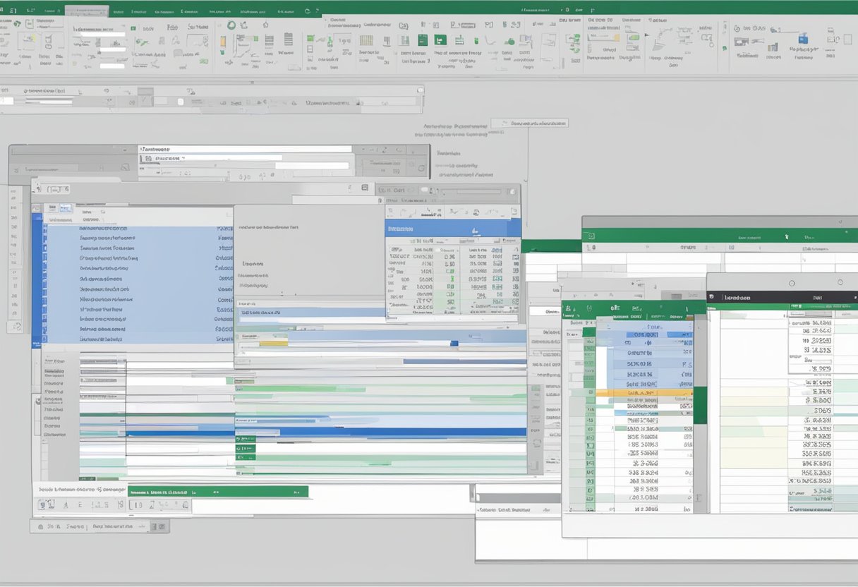 A computer screen with an open Excel spreadsheet showing the process of creating a drop-down list. The cursor is clicking on the data validation option in the toolbar