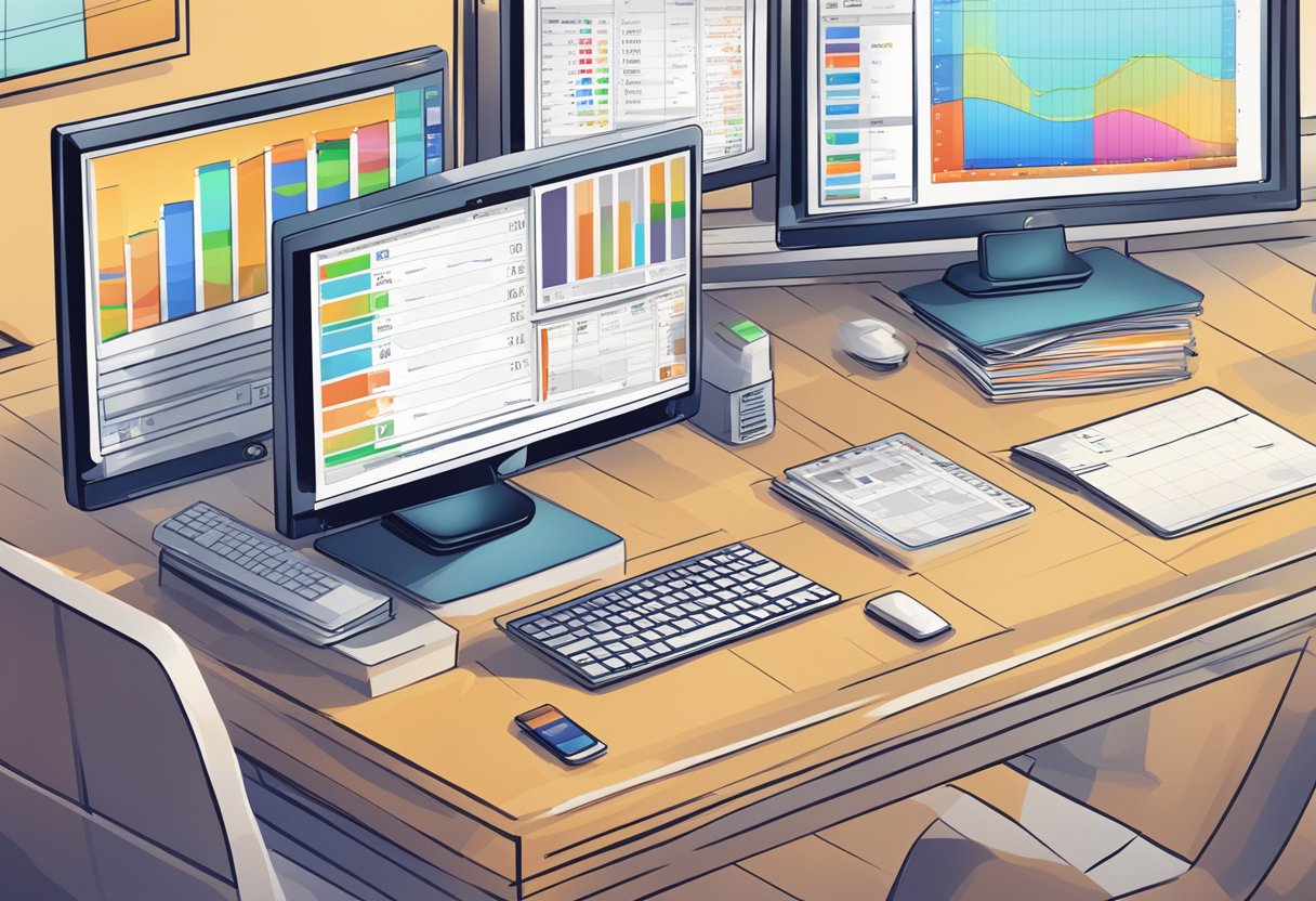 A computer screen showing IQ Option website, with charts and trading options displayed