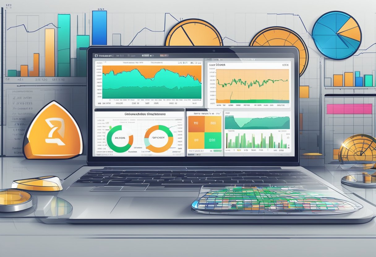 A variety of trading instruments and assets displayed on a digital platform, including binary options and forex trading