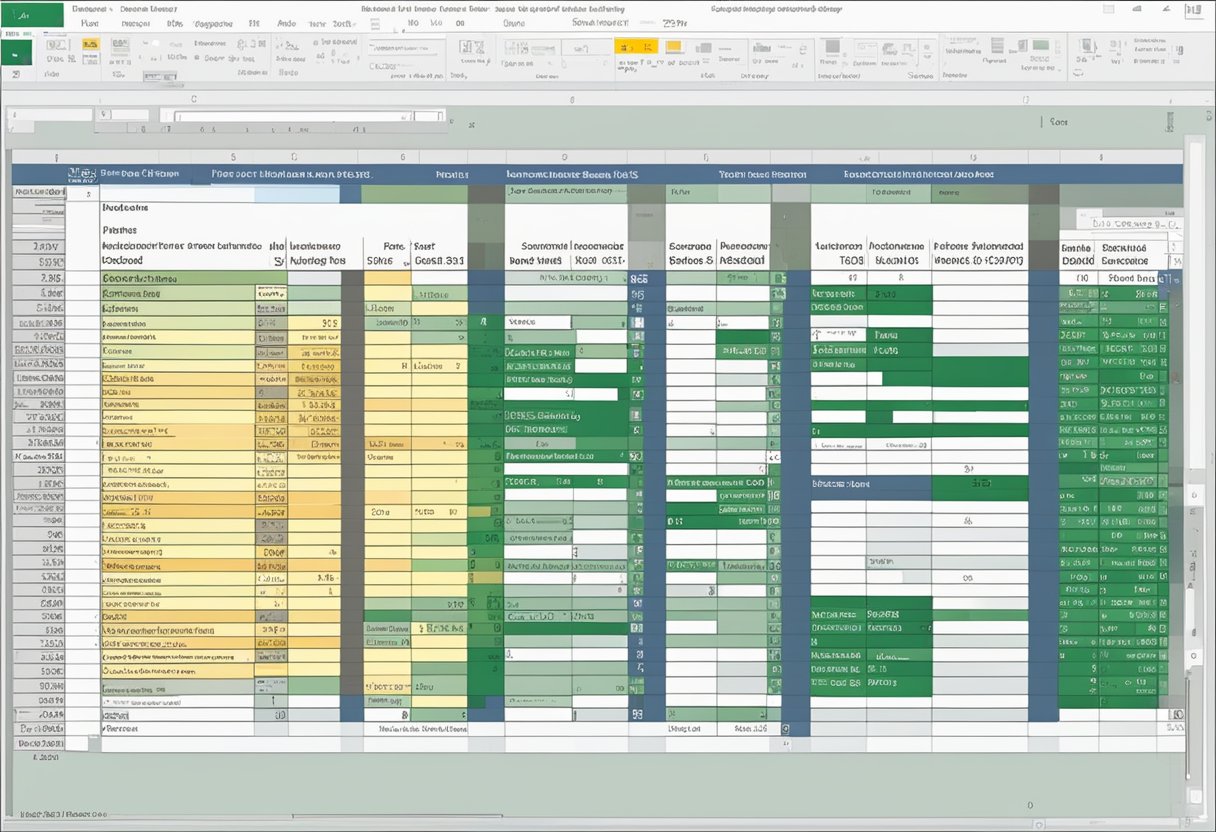 An Excel spreadsheet with a cell containing long text, the cell is expanded to show all the text, and the user is navigating through the spreadsheet