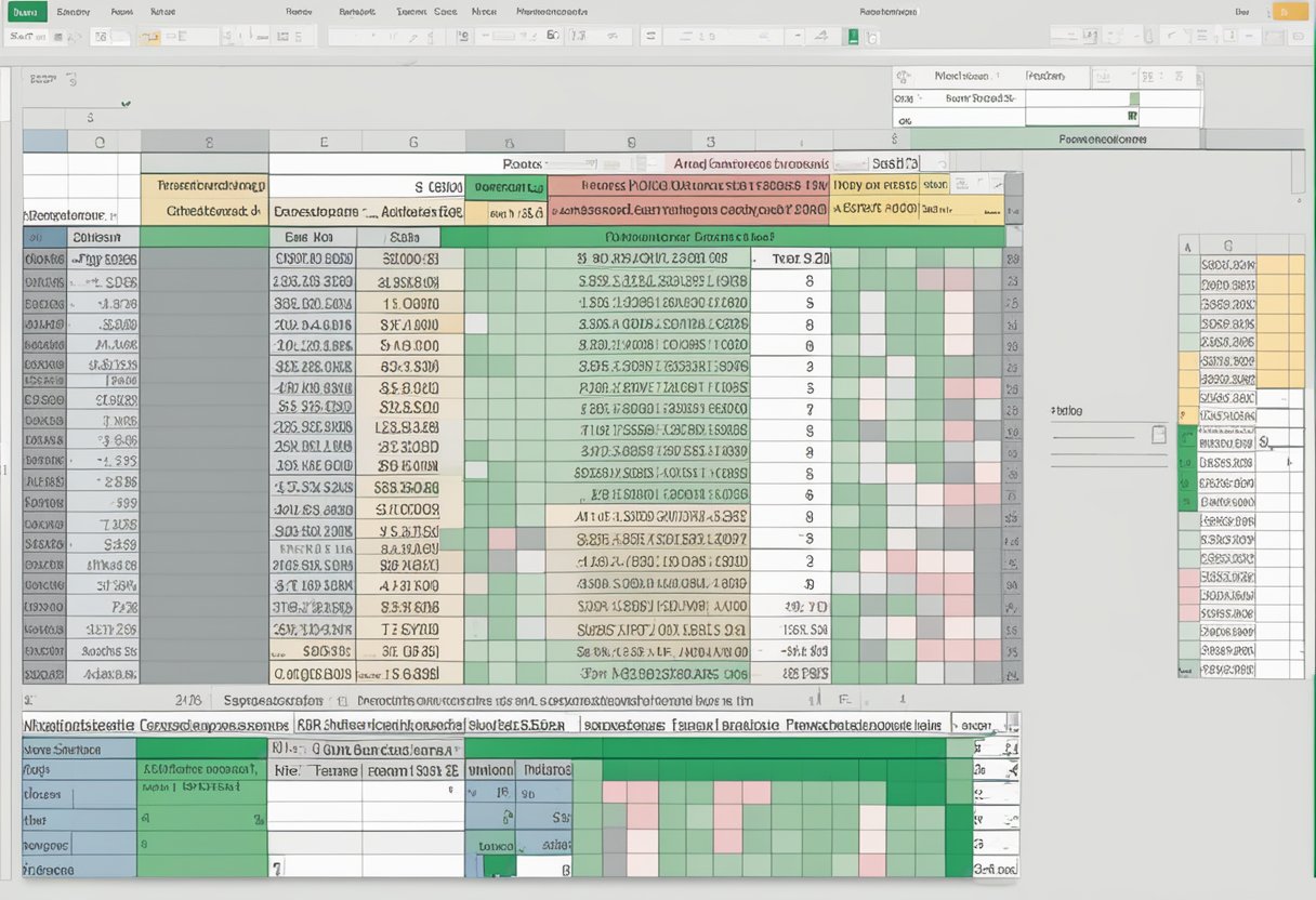 A spreadsheet overflowing with data, spreading beyond its designated cells, with an error message indicating "Spill" in Excel