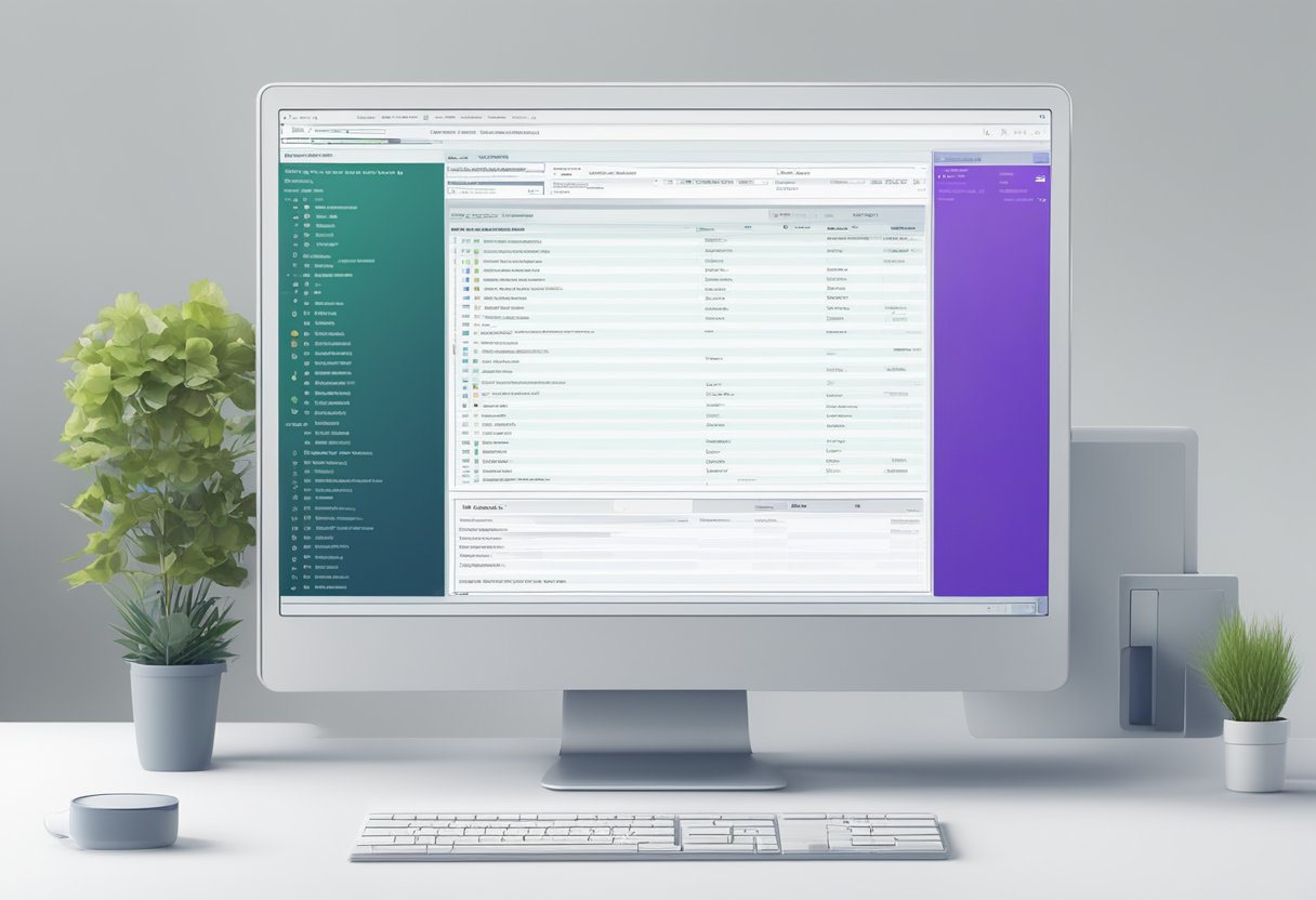 A computer screen displaying an Access database table in datasheet view with fields for data entry
