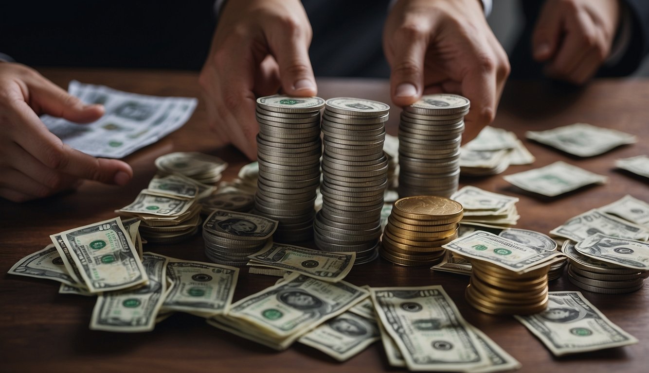 A person counting money while building an audience