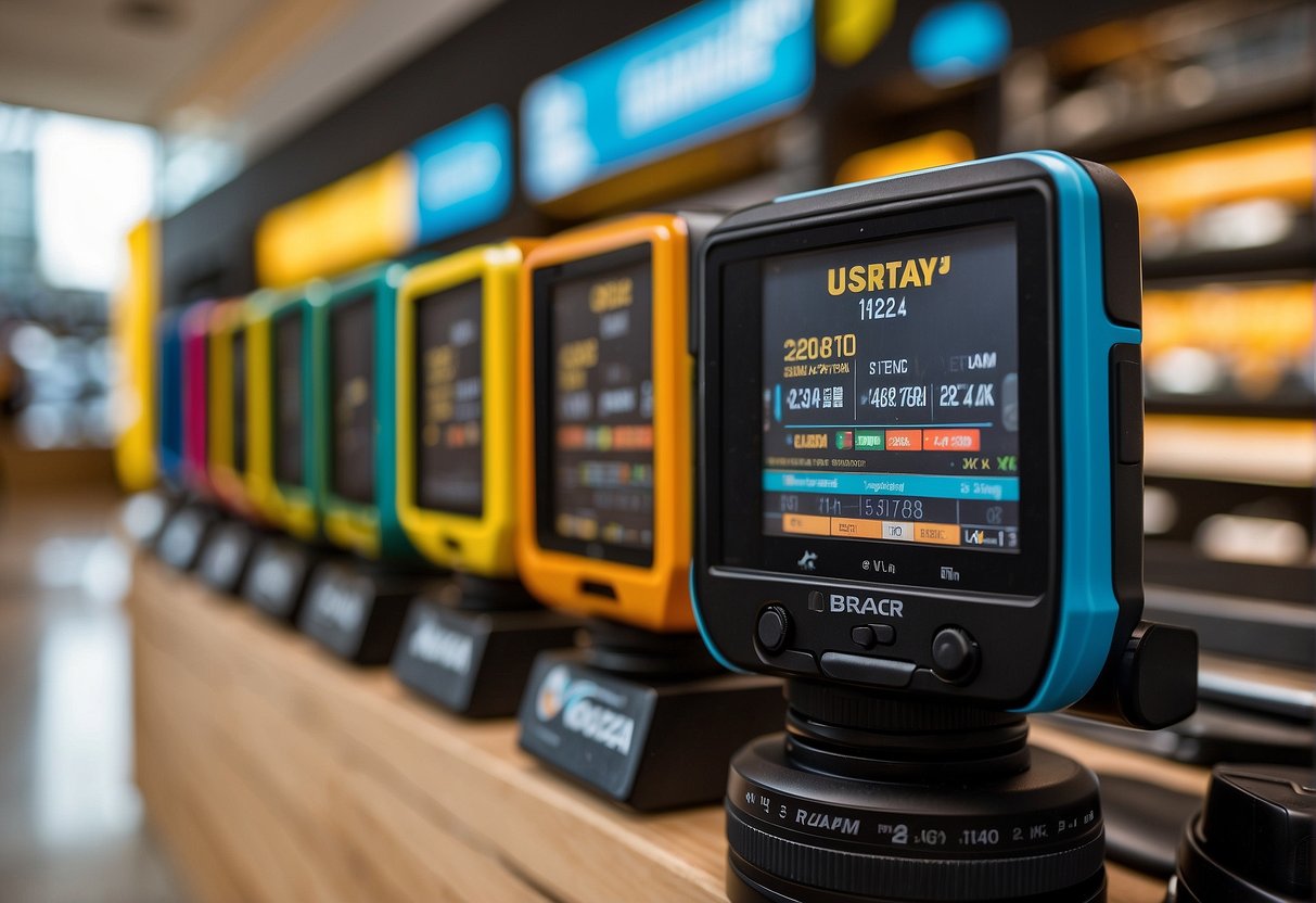 A vibrant display of 2024 DSLR camera promotions in Singapore, featuring eye-catching signage and attractive product displays
