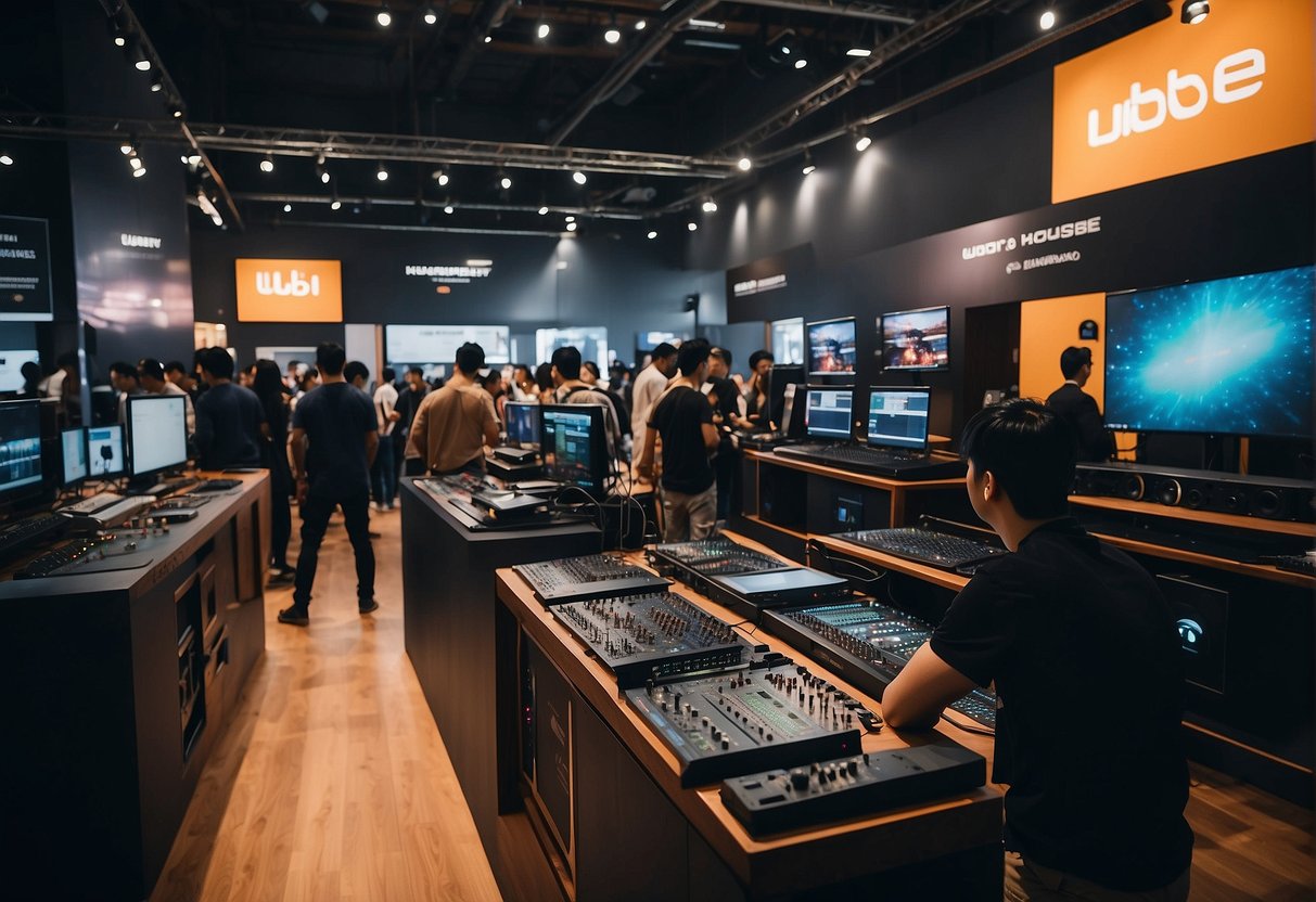 The Audio House Event at Ubi Road 4 is bustling with activity as people explore the latest audio equipment and take advantage of promotions