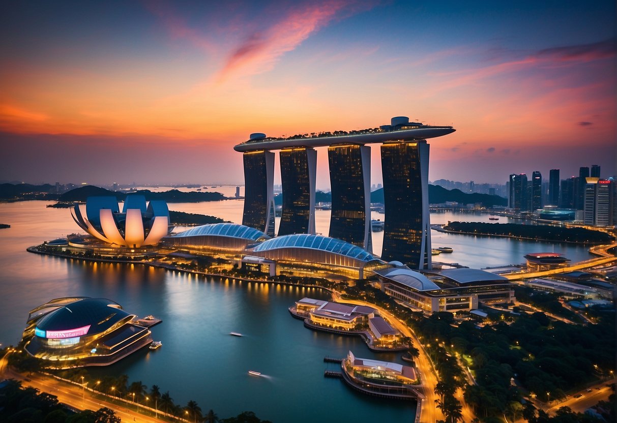 A vibrant display of "Frequently Asked Questions" about Batam promotions in Singapore, with bold, eye-catching typography and colorful graphics