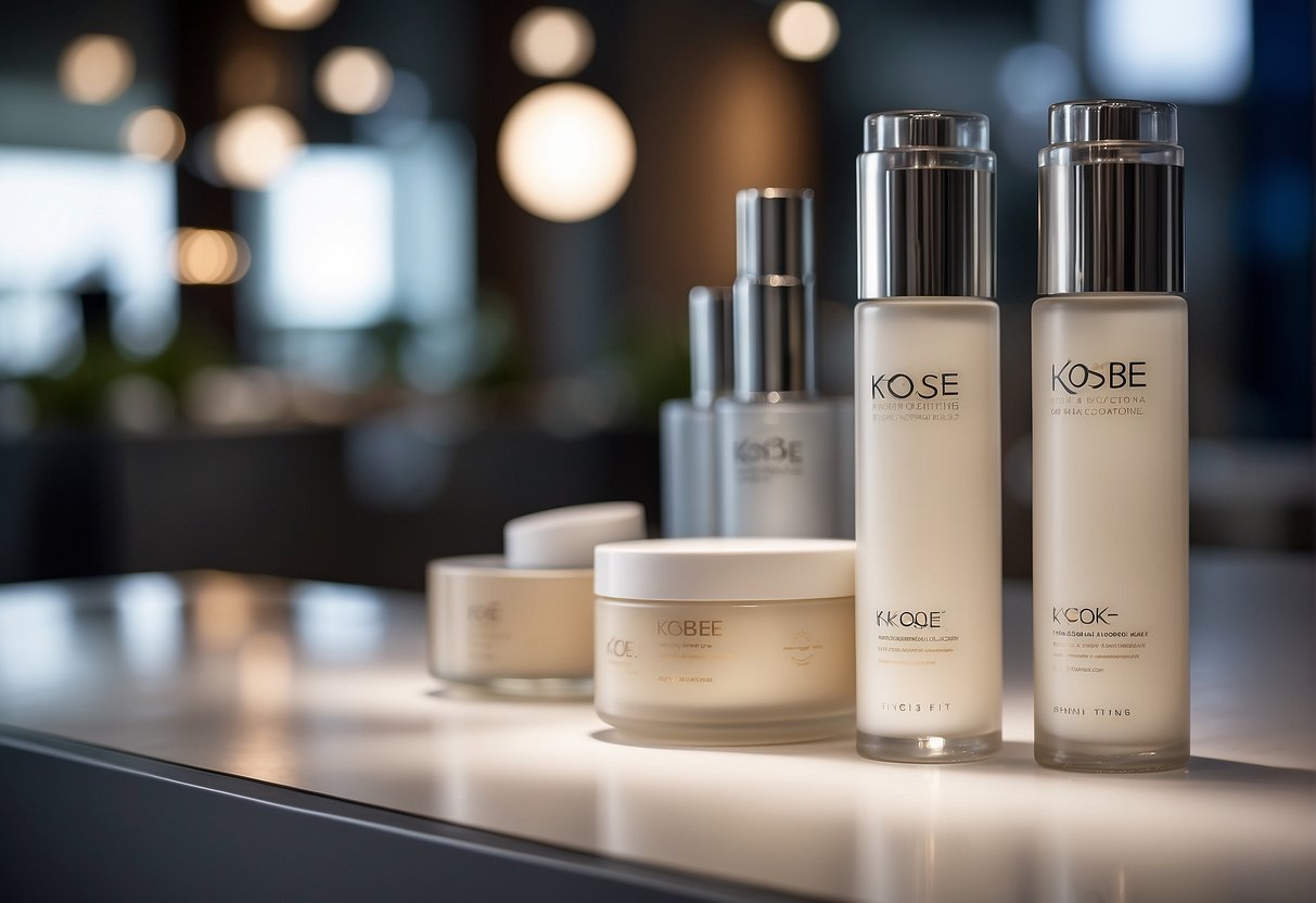 A display of Kosé Brightening Lotion at Paragon with promotional details