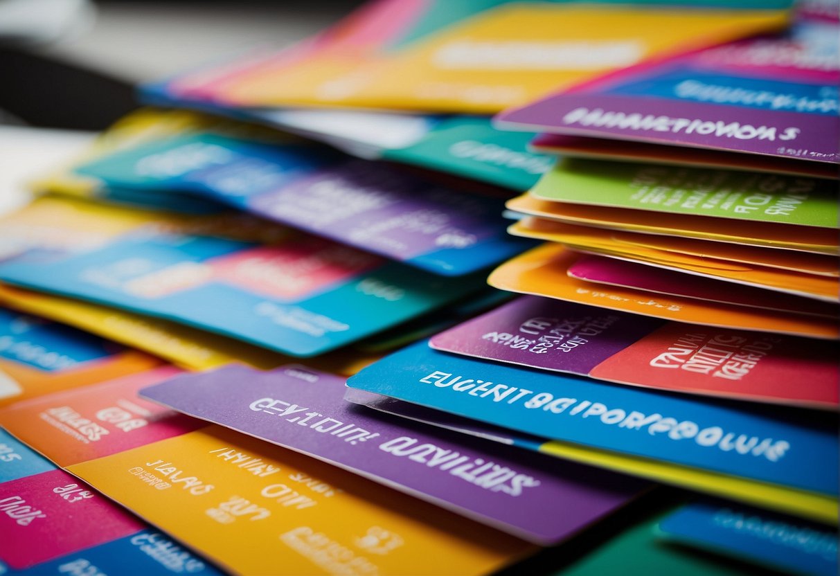 A stack of colorful promotional materials with the words "Frequently Asked Questions cif promotions singapore" displayed prominently