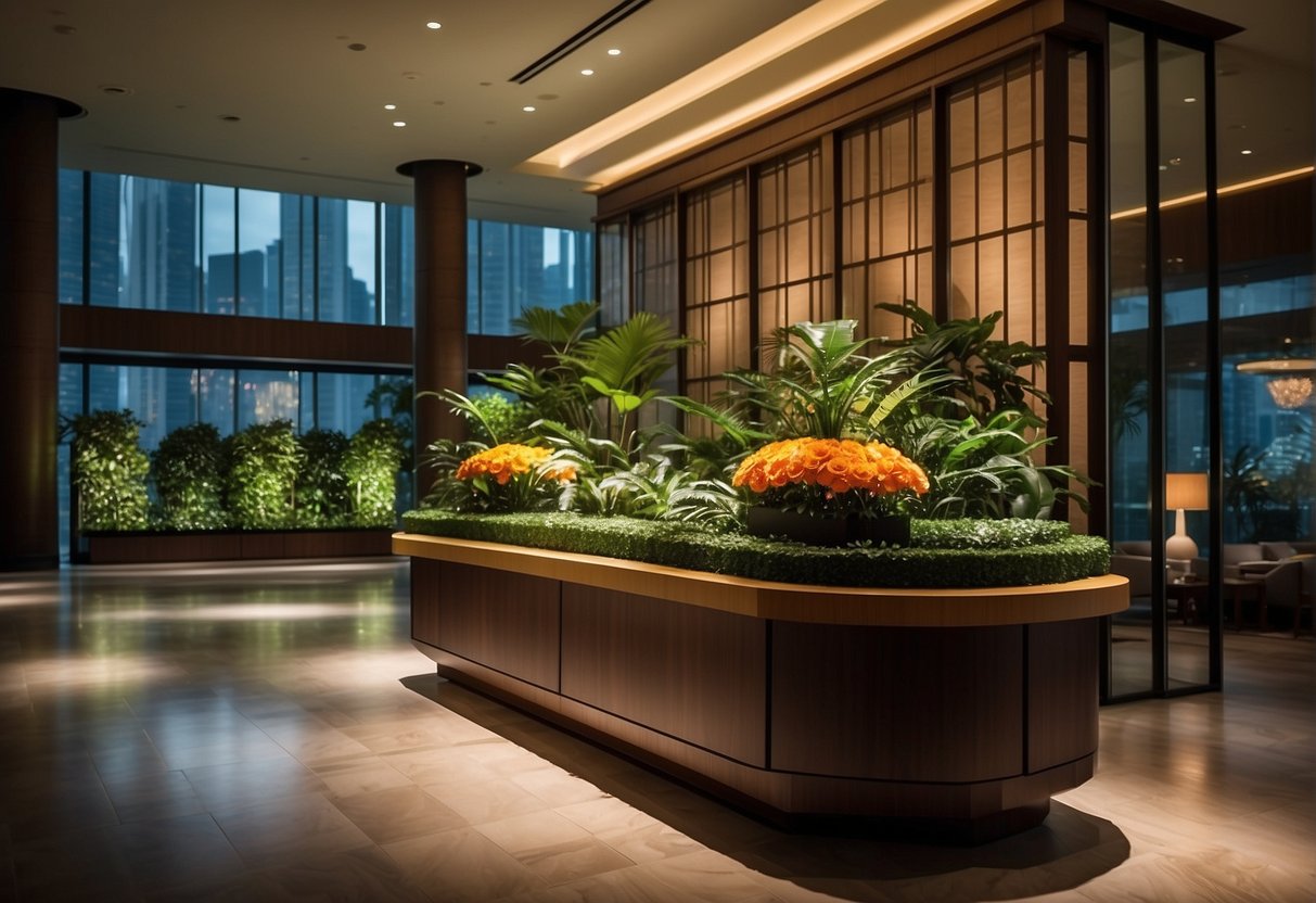 The Grand Hyatt Singapore promotions are showcased with vibrant displays and signage, inviting guests to indulge in exclusive offers and experiences