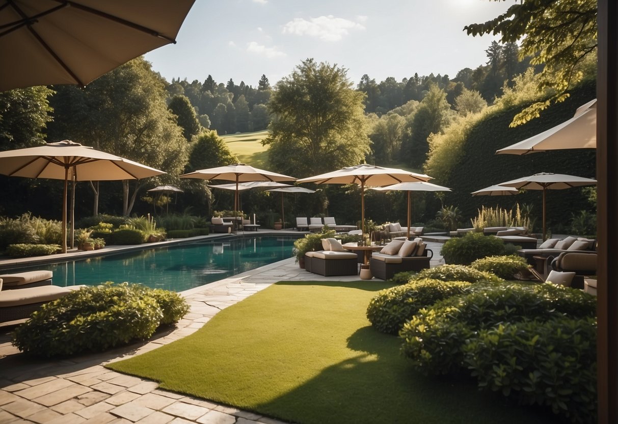 A serene spa surrounded by lush green golf courses, offering exclusive deals