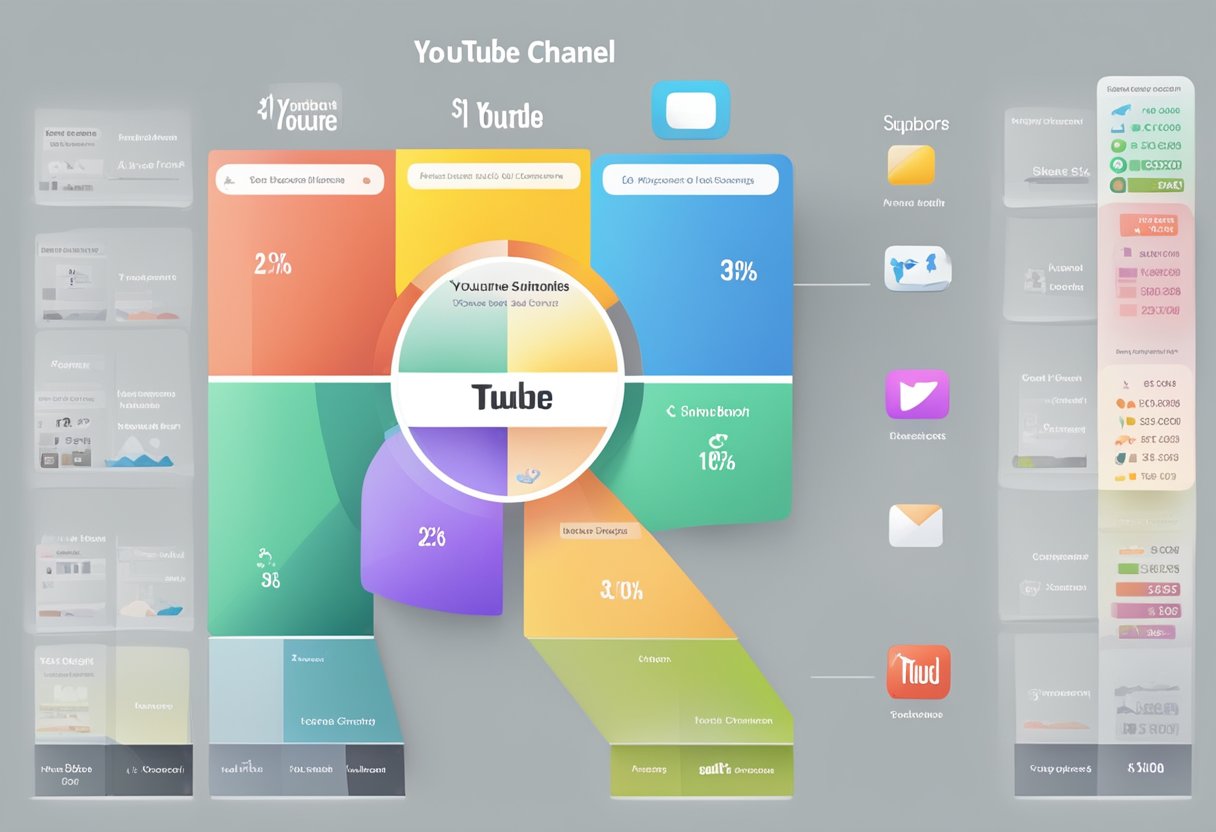 A chart comparing YouTube channel subscribers, with one channel clearly having more